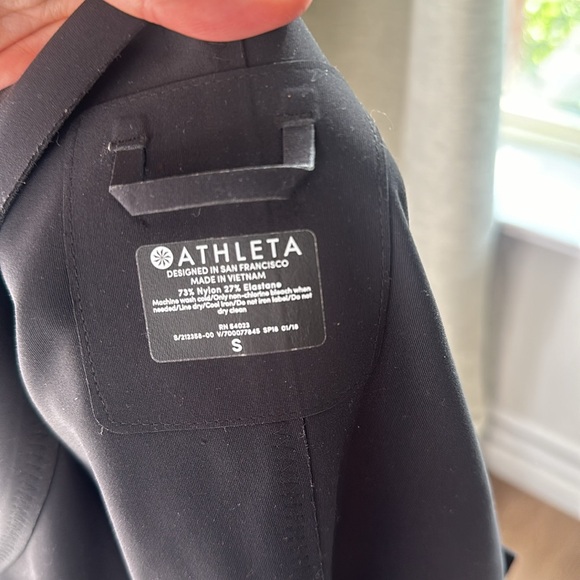 Black athleta asymmetrical zip jacket - Picture 2 of 3